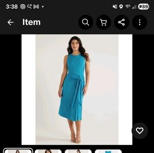 **NWT Sofia Jeans by Sofia Vergara Side Tie Midi Dress 💙✨ (Plus Size XXL / 20)*